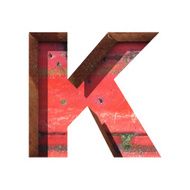 Vector metal cutted figure k Paste to any background