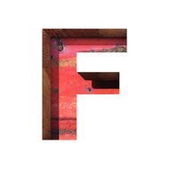 Vector metal cutted figure f Paste to any background