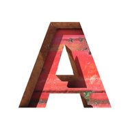Vector metal cutted figure a Paste to any background