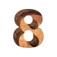 Vector metal cutted figure 8 Paste to any background N2