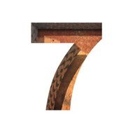 Vector metal cutted figure 7 Paste to any background N2