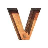 Vector metal cutted figure v Paste to any background N2