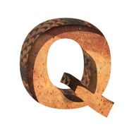 Vector metal cutted figure q Paste to any background N2