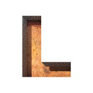 Vector metal cutted figure l Paste to any background