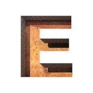 Vector metal cutted figure e Paste to any background N2