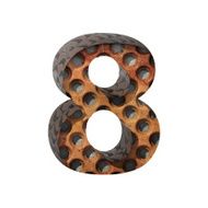 Vector metal cutted figure 8 Paste to any background N3