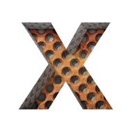Vector metal cutted figure x Paste to any background N2