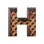 Vector metal cutted figure h Paste to any background N3