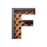 Vector metal cutted figure f Paste to any background N3