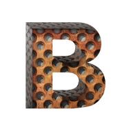 Vector metal cutted figure b Paste to any background N2