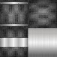 Aluminum And Metal Backgrounds Set