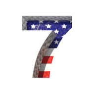 Vector American cutted figure 7 Paste to any background N2