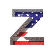 Vector American cutted figure z Paste to any background N2