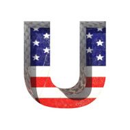 Vector American cutted figure u Paste to any background N2