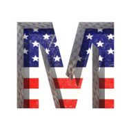 Vector American cutted figure m Paste to any background N2