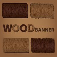wood texture banners eps10