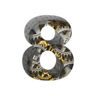 Vector gears cutted figure 8 Paste to any background N2