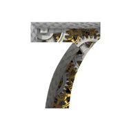 Vector gears cutted figure 7 Paste to any background N2