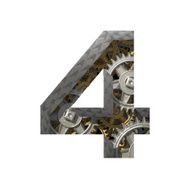 Vector gears cutted figure 4 Paste to any background N2