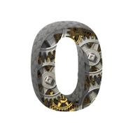 Vector gears cutted figure 0 Paste to any background N2