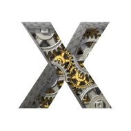 Vector gears cutted figure x Paste to any background N2