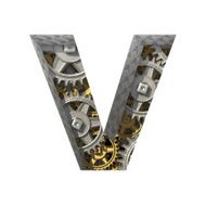 Vector gears cutted figure v Paste to any background N2
