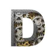 Vector gears cutted figure d Paste to any background N2