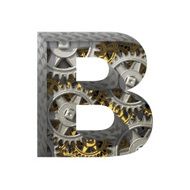 Vector gears cutted figure b Paste to any background N2
