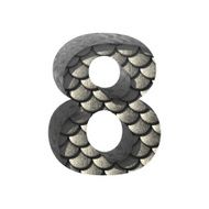Vector silver cutted figure 8 Paste to any background