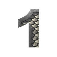 Vector silver cutted figure 1 Paste to any background