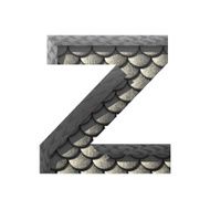 Vector silver cutted figure z Paste to any background