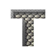 Vector silver cutted figure t Paste to any background