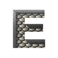 Vector silver cutted figure e Paste to any background