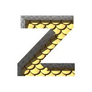 Vector golden cutted figure z Paste to any background