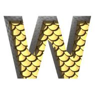 Vector golden cutted figure w Paste to any background