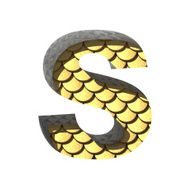 Vector golden cutted figure s Paste to any background