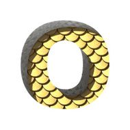 Vector golden cutted figure o Paste to any background
