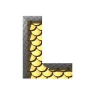 Vector golden cutted figure l Paste to any background