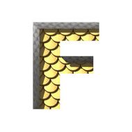 Vector golden cutted figure f Paste to any background