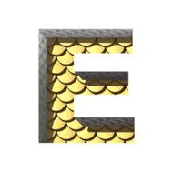 Vector golden cutted figure e Paste to any background
