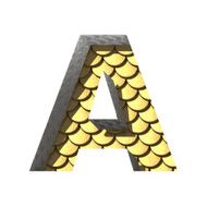 Vector golden cutted figure a Paste to any background