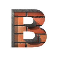 Vector brick cutted figure b Paste to any background