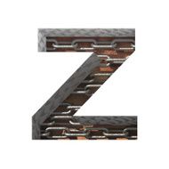 Vector metal cutted figure z Paste to any background N3