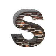 Vector metal cutted figure s Paste to any background N3