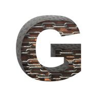 Vector metal cutted figure g Paste to any background