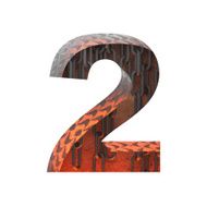 Vector hot metal cutted figure 2 Paste to any background