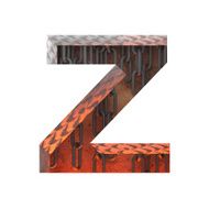 Vector hot metal cutted figure z Paste to any background