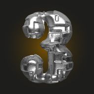 vector metal figure 3