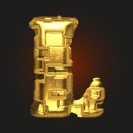 vector golden letter l N3