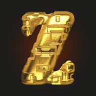 vector golden letter z N4